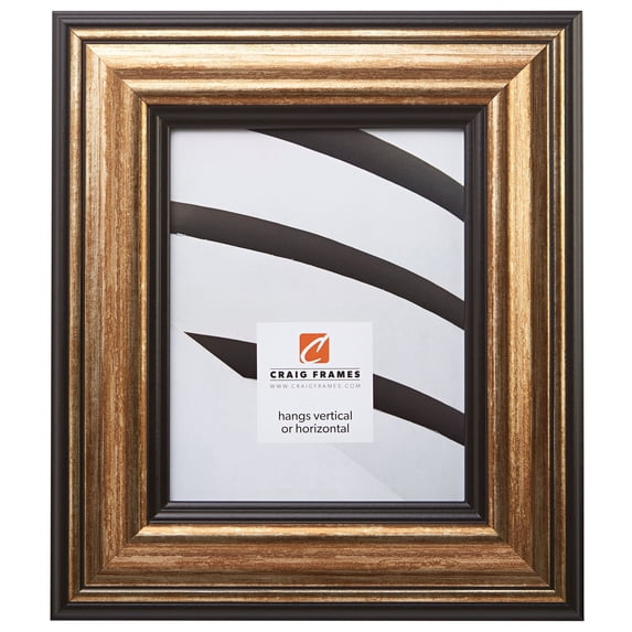 Craig Frames Sonora, 24 by 36-inch Picture Frame, Aged Gold and Black