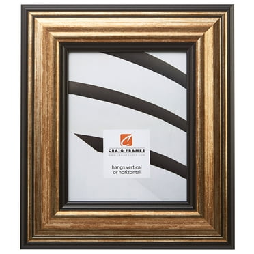 Craig Frames Sonora, 4 by 10-inch Picture Frame, Aged Gold and Black