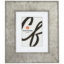 Craig Frames Starlight, 8x10 Picture Frame Matted for a 5x7 Photo, Silver