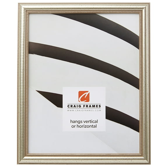 Craig Frames Stratton, 11 x 17 Inches Picture Frame, Distressed Silver