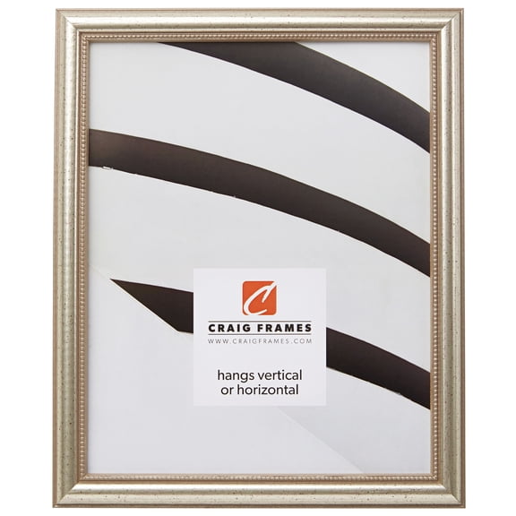 Craig Frames Stratton, 20x20 inch Picture Frame, Distressed Silver