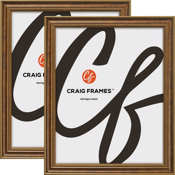 Craig Frames Stratton, 24x30 inch Picture Frame, Aged Bronze, Set of 2