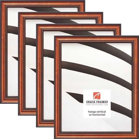 Craig Frames Stratton, 24x30 inch Picture Frame, Copper and Black, Set of 4