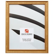 Craig Frames Stratton, 4x6 inch Picture Frame, Aged Gold