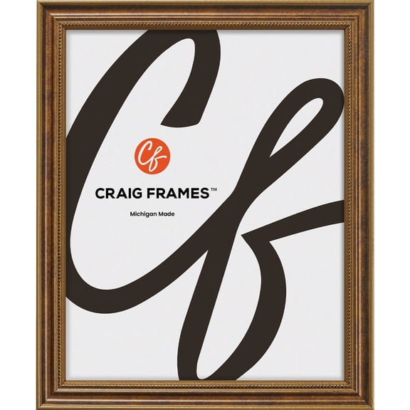 Craig Frames Stratton, 8x9 inch Picture Frame, Aged Bronze