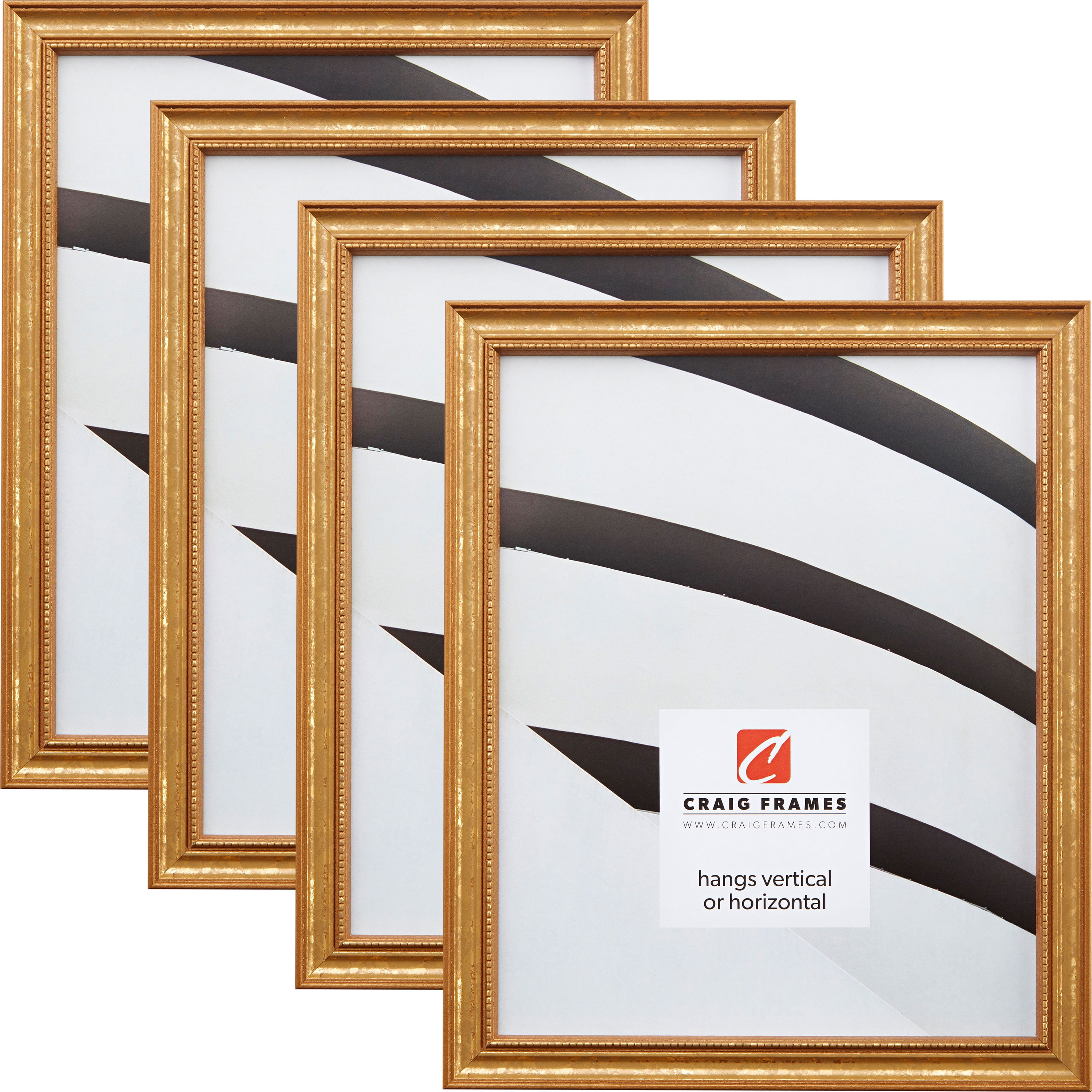 Ornate Gold 4x6 Victorian Style Picture Frames, Set of 4