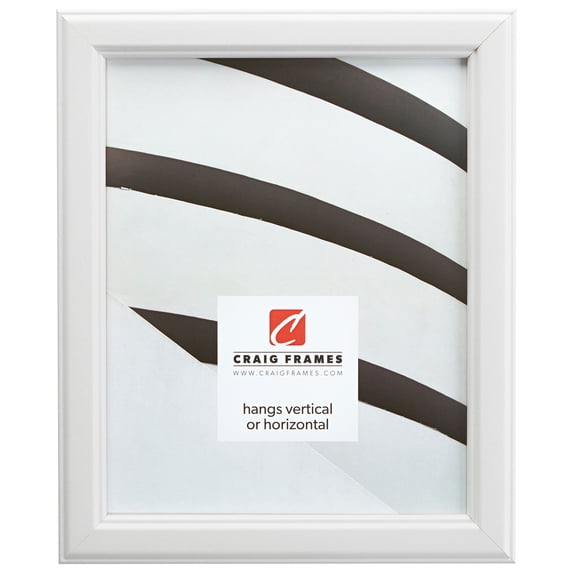 Craig Frames Tulip Poplar, 11x14 inch Picture Frame, White