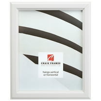 Craig Frames Tulip Poplar, 8x10 inch Picture Frame, White