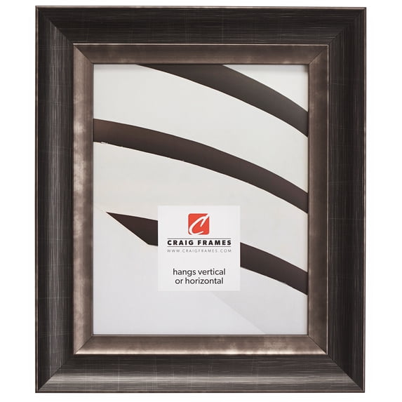 Craig Frames Ventura, 16x20 inch Picture Frame, Scratched Black
