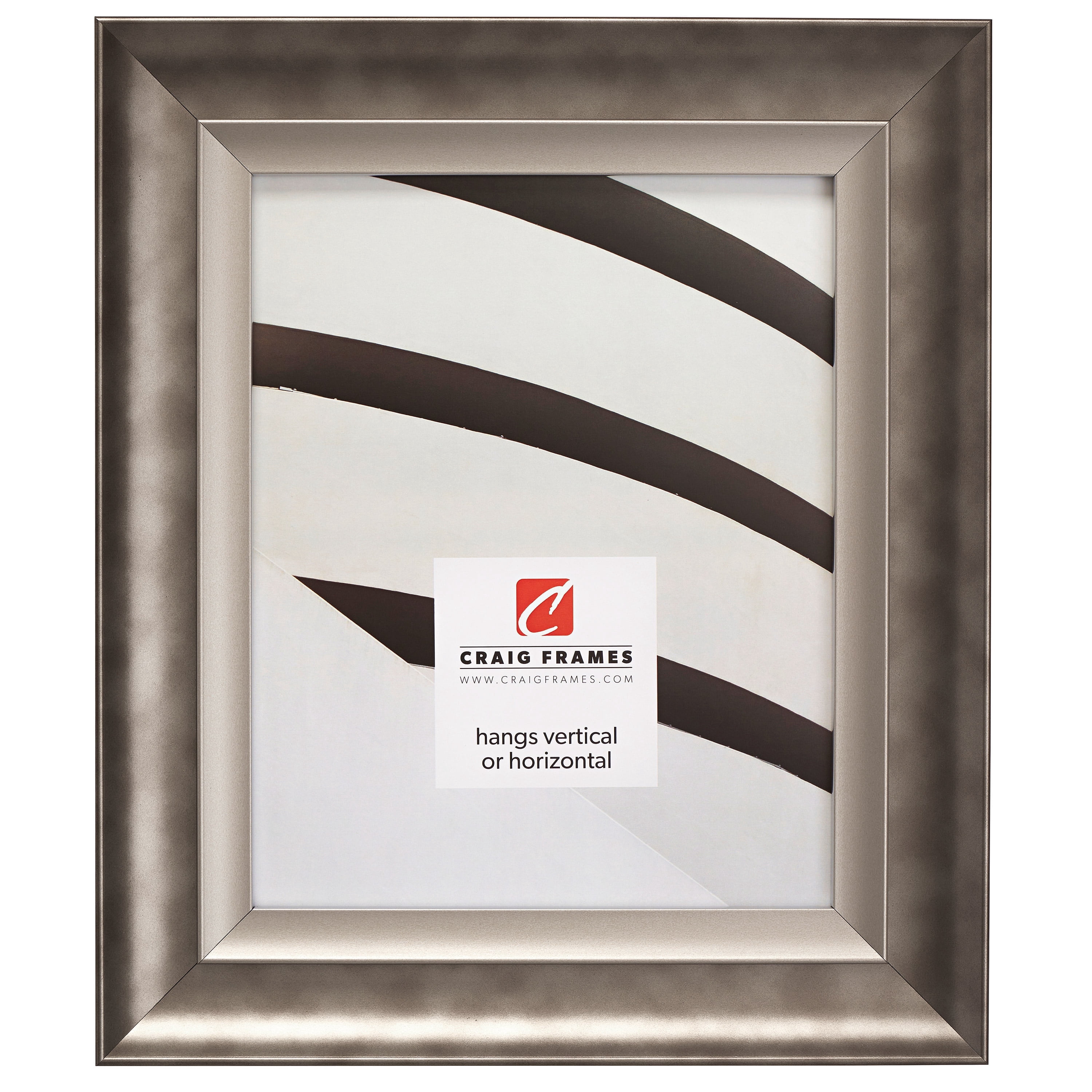 Craig Frames Ventura, 18x24 inch Picture Frame, Pewter