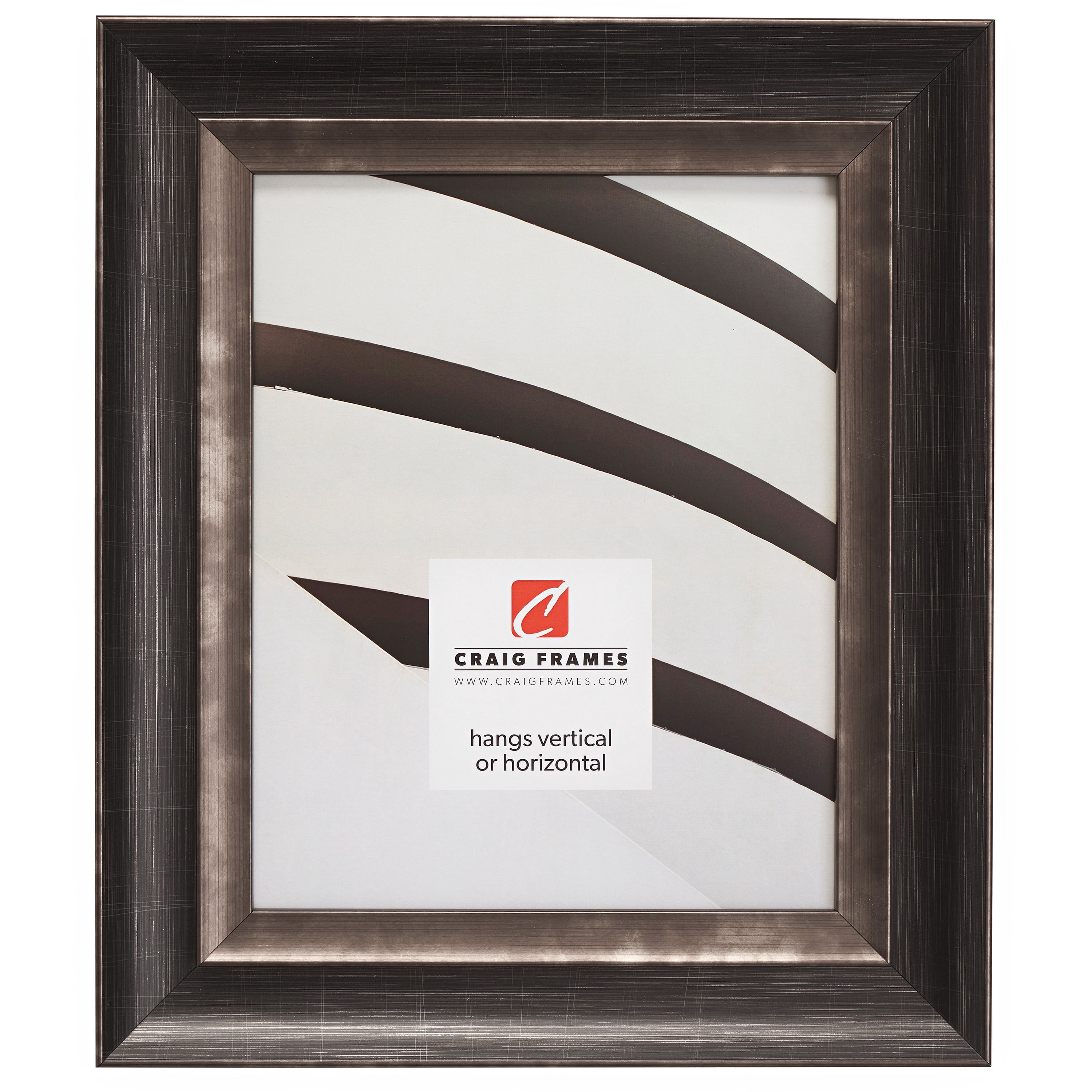 Craig Frames Ventura, 18x24 inch Picture Frame, Scratched Black