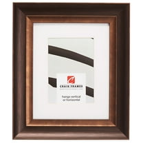 Craig Frames Ventura, 18x36 inch Brushed Bronze Picture Frame Matted for a 14x32 Photo
