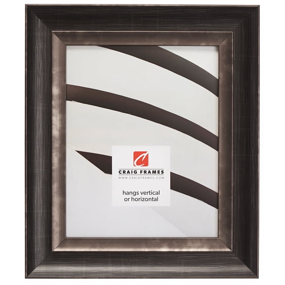 Craig Frames Ventura, 4x6 inch Picture Frame, Scratched Black