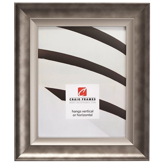 Craig Frames Ventura, 5x7 inch Picture Frame, Pewter