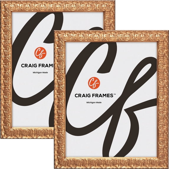 Craig Frames Versailles, 13x35 inch Picture Frame, Gold, Set of 2