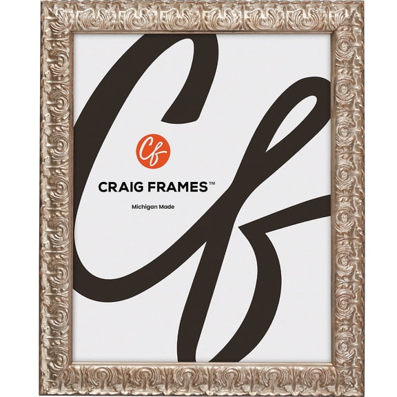 Craig Frames Versailles, 4x6 inch Picture Frame, Silver