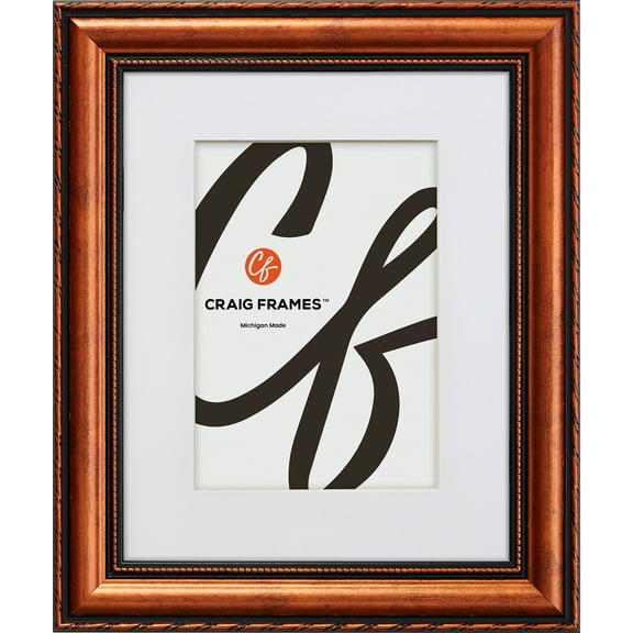 Craig Frames Victoria, 14x20 inch Copper Picture Frame Matted for a 11x17 Photo