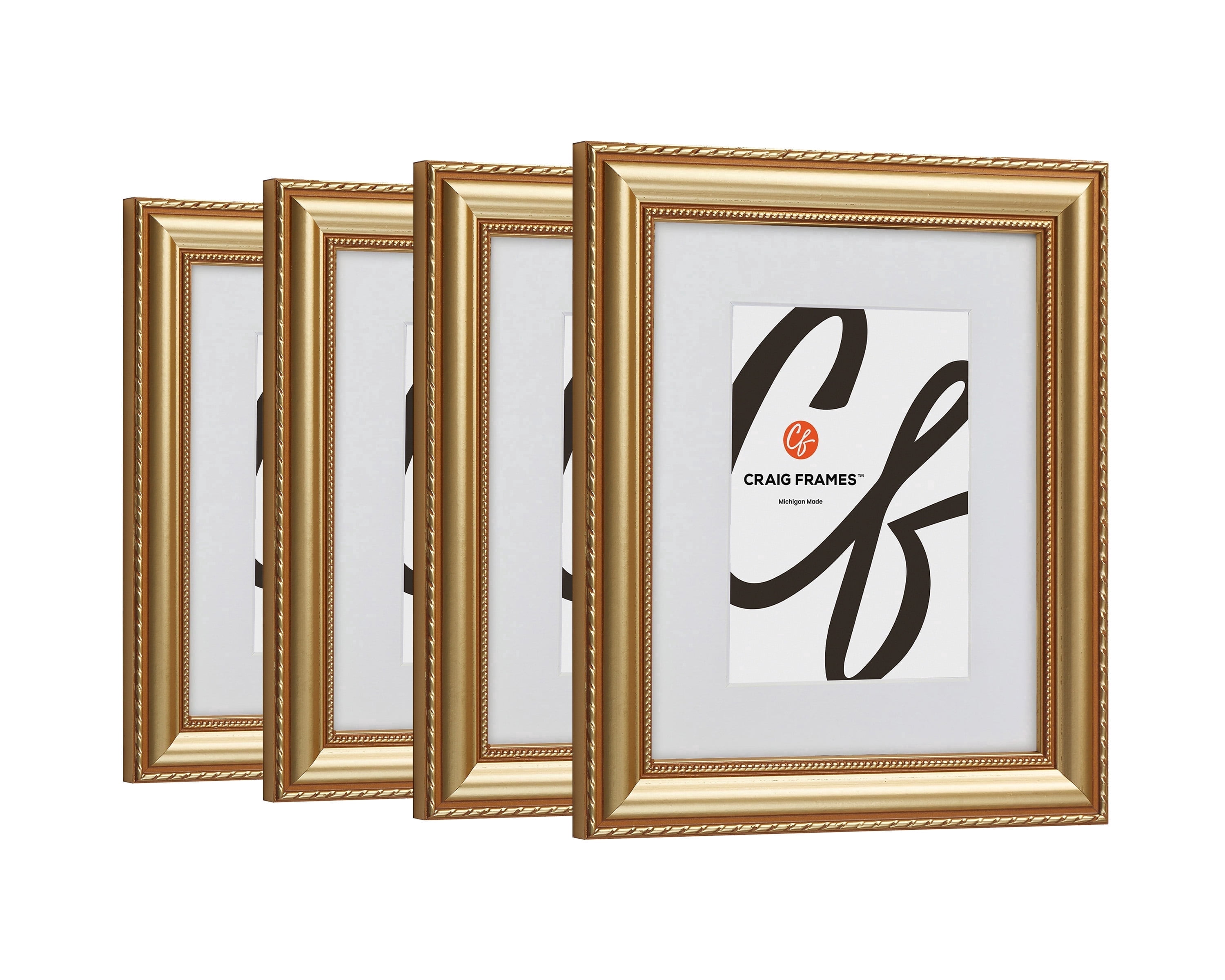 Craig Frames Victoria, 14x20 inch Ornate Gold Picture Frame Matted for ...