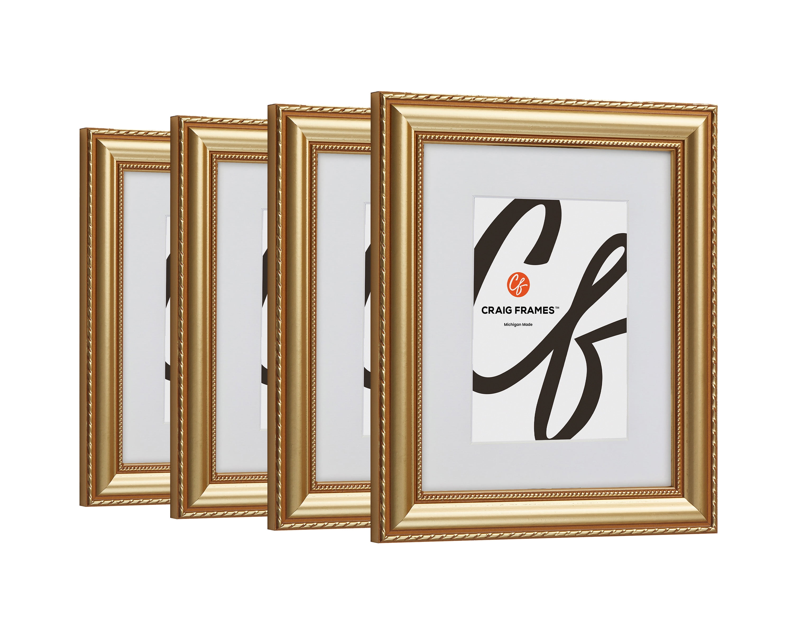 Craig Frames Victoria, 17x22 inch Ornate Gold Picture Frame Matted for