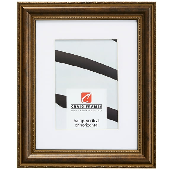 Craig Frames Victoria, 18x36 inch Bronze Picture Frame Matted for a 14x32 Photo