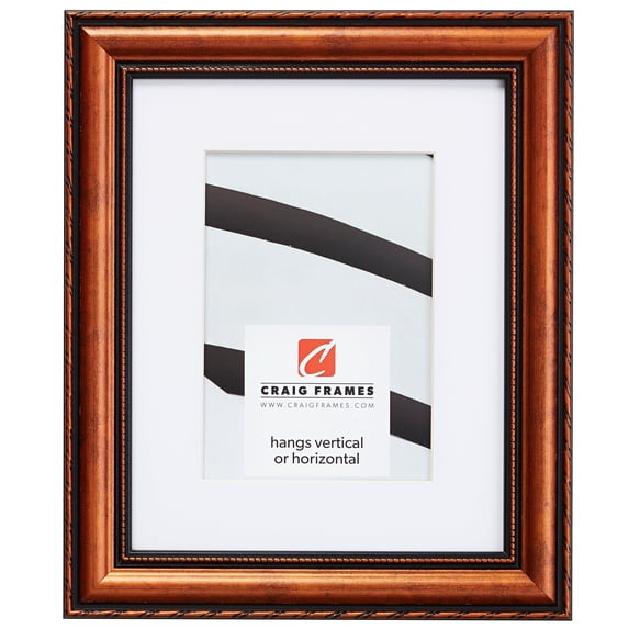 Craig Frames Victoria, 18x36 inch Copper Picture Frame Matted for a 14x32 Photo