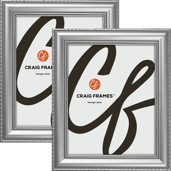 Craig Frames Victoria, 19x25 inch Picture Frame, Ornate Silver, Set of 2