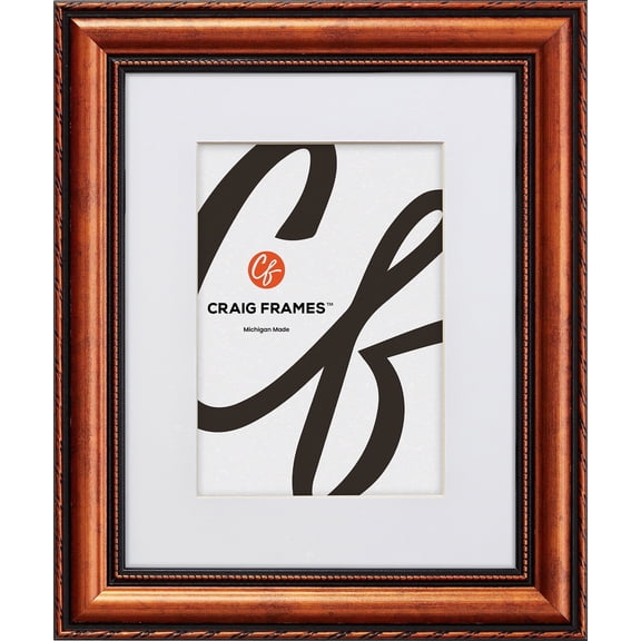 Craig Frames Victoria, 22x28 inch Copper Picture Frame Matted for a 18x24 Photo