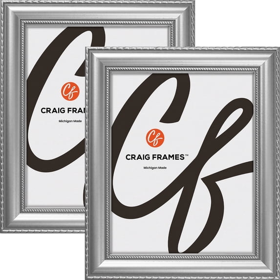 Craig Frames Victoria, 24x33 inch Picture Frame, Ornate Silver, Set of 2