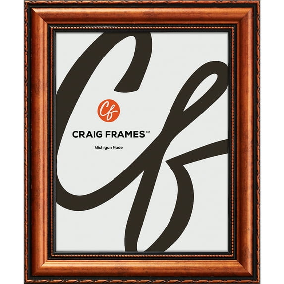 Craig Frames Victoria, 9x12 inch Picture Frame, Ornate Copper