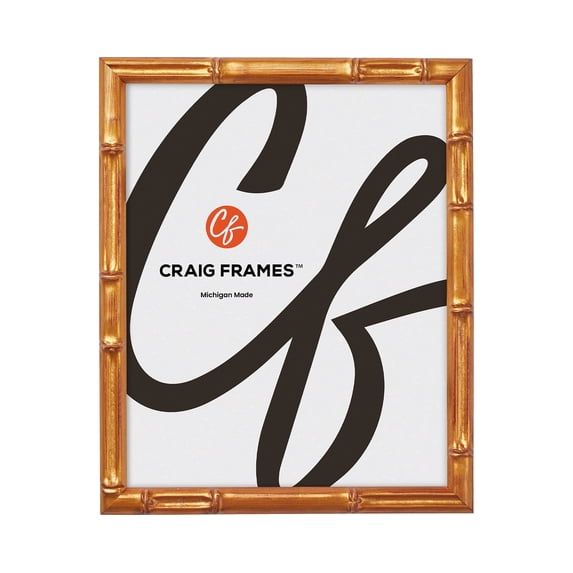 Craig Frames Vintage Bamboo, 19x27 inch Picture Frame, Tropical Gold