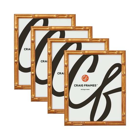 Craig Frames Vintage Bamboo 22x31 inch Picture Frame Tropical Gold, Set of Four