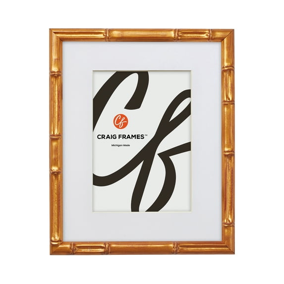 Craig Frames Vintage Bamboo 24x24 inch Picture Frame Matted for a 20x20 Photo