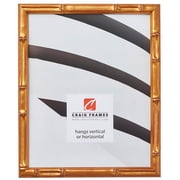 Craig Frames Vintage Bamboo, 8x8 inch Picture Frame, Tropical Gold