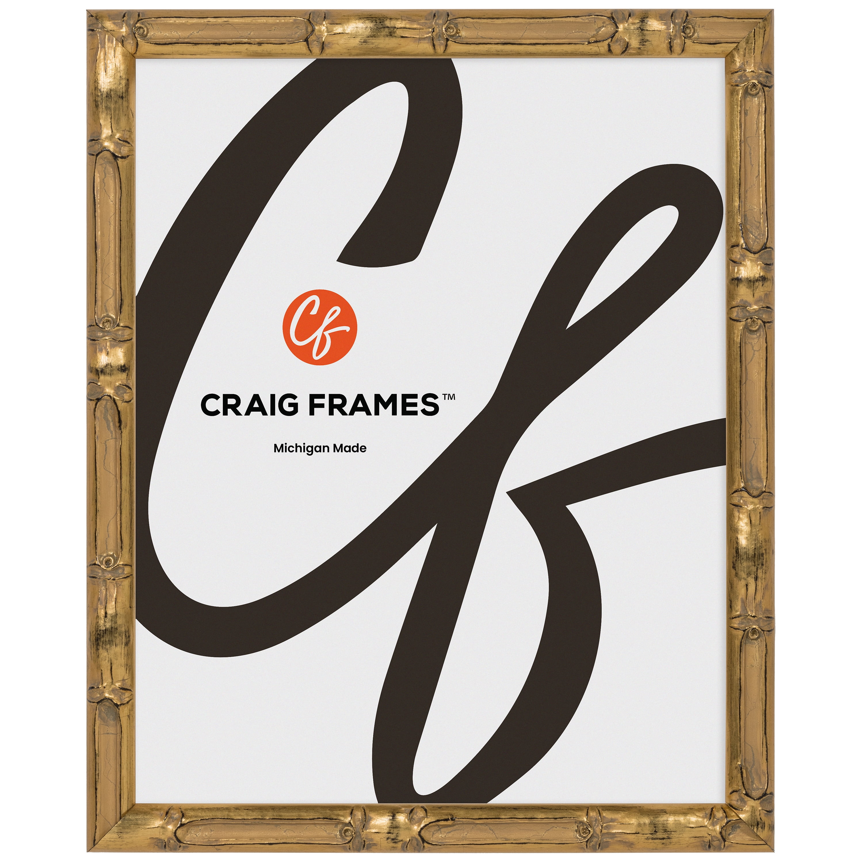 Champagne Gold Faux Bamboo 8x10 Wall Picture Frame