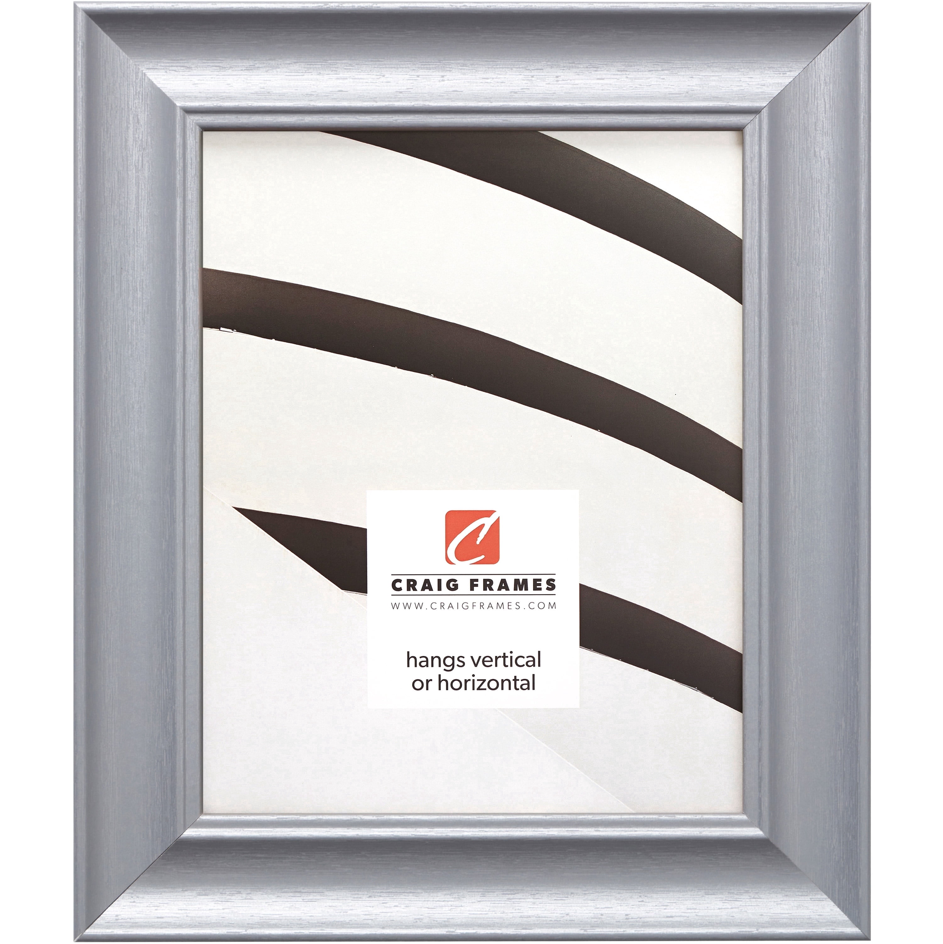 Craig Frames Vintage Revival, 18x24 inch Picture Frame, Brushed Silver