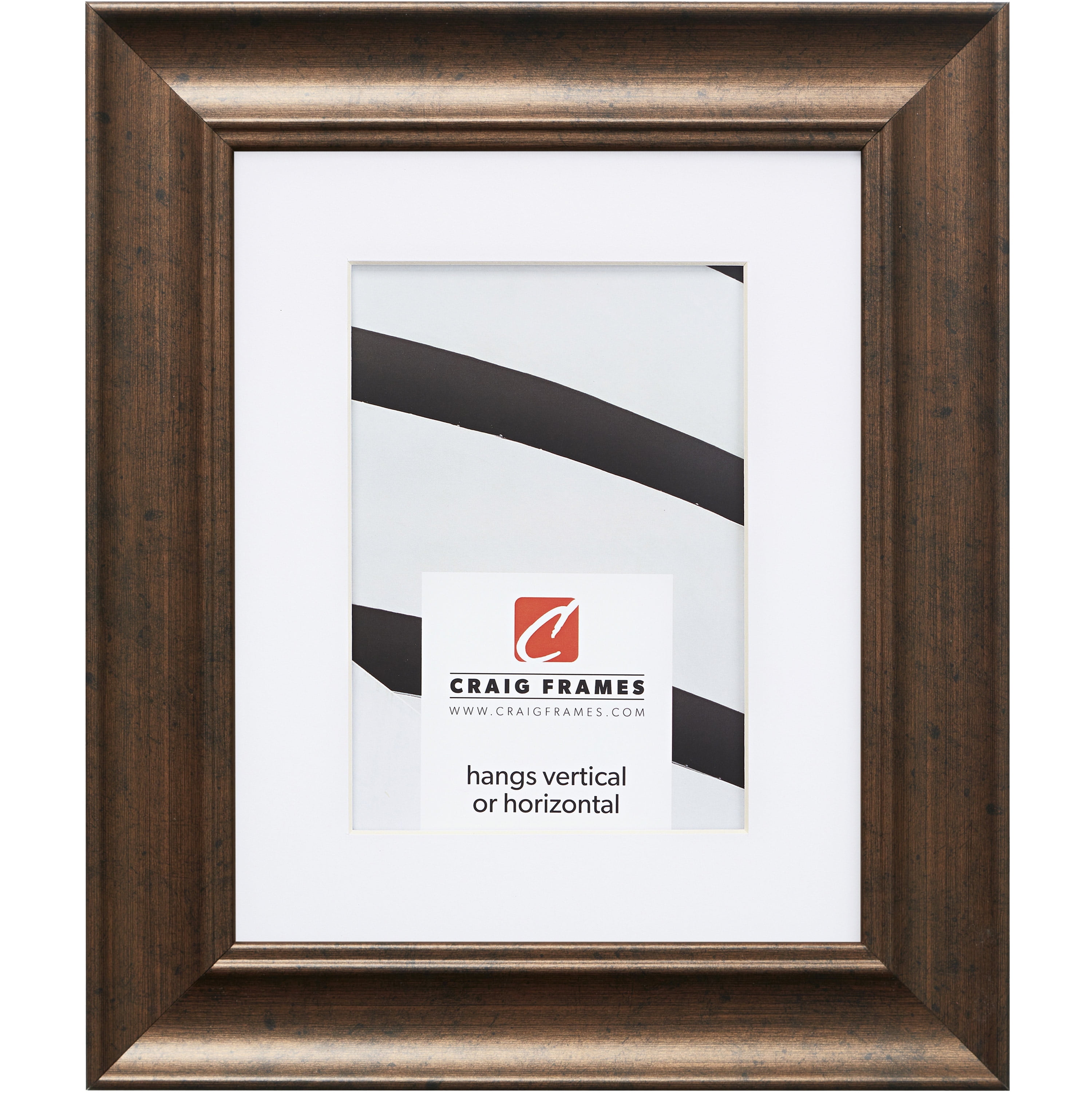 Craig Frames Vintage Revival, 18x24 inch Picture Frame Matted for a 12x18 Photo, Rustic Copper