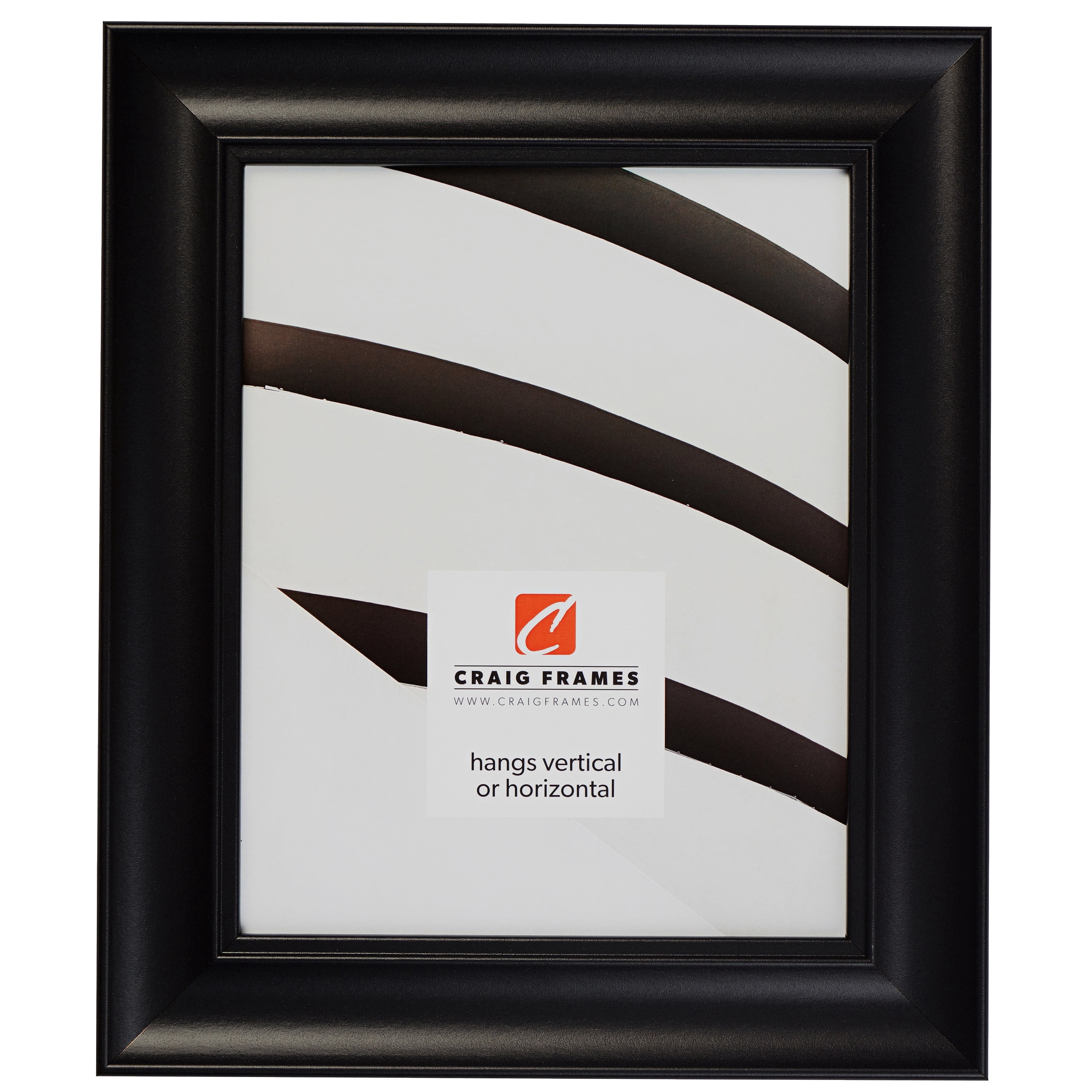 Craig Frames Vintage Revival, 18x24 inch Picture Frame, Satin Black