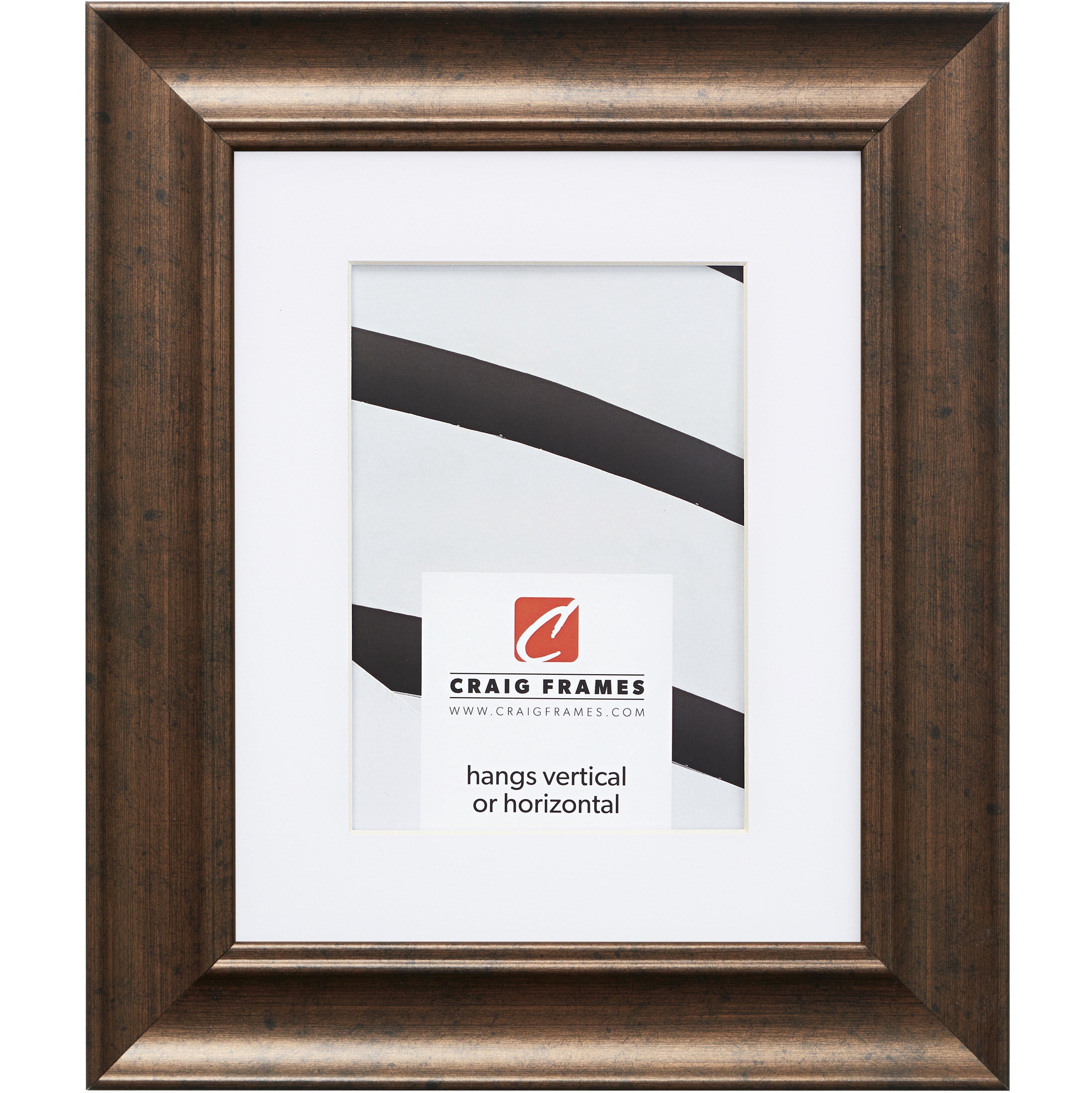 Craig Frames Vintage Revival, 22x28 inch Picture Frame Matted for a 18x24 Photo, Rustic Copper
