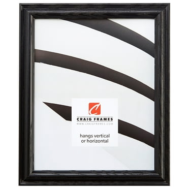 Craig Frames Wiltshire 130, 4x10 inch Picture Frame, Black