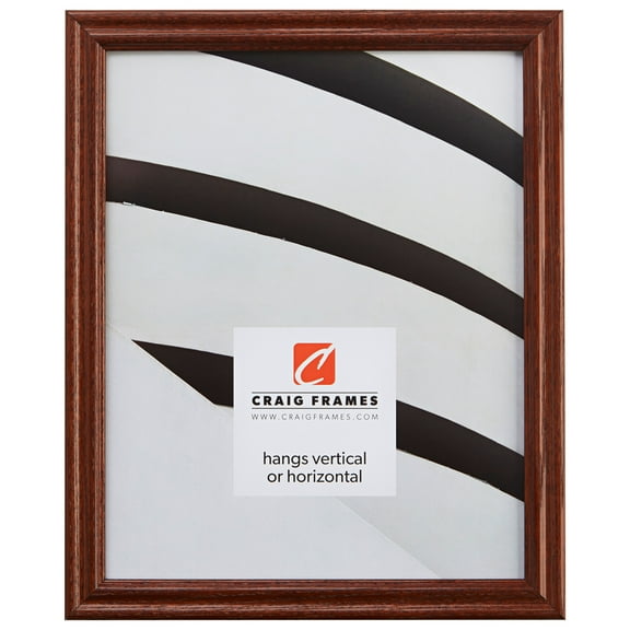 Craig Frames Wiltshire 200, 6x32 inch Traditional Walnut Brown Hardwood Picture Frame