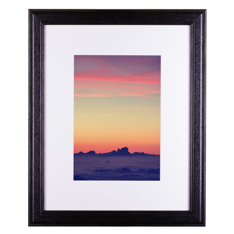 Craig Frames Wiltshire 440, 24x32 inch Black Picture Frame Matted for A 20x28 Photo