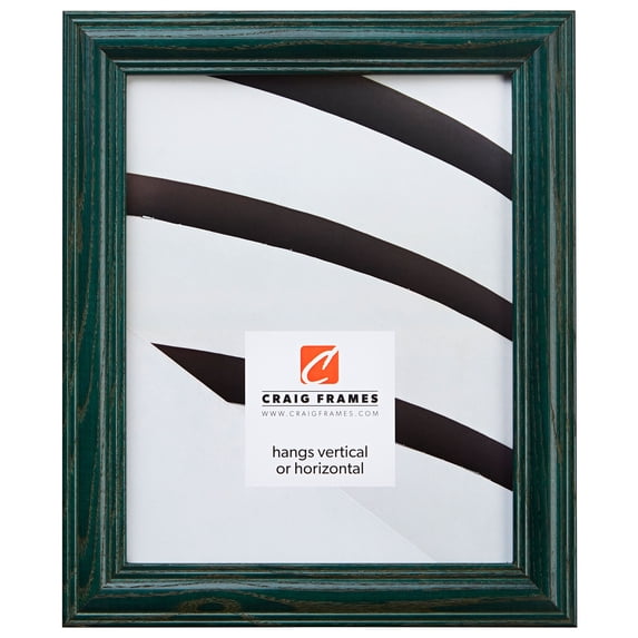 Craig Frames Wiltshire 440, 12x12 inch Picture Frame, Traditional Green Hardwood