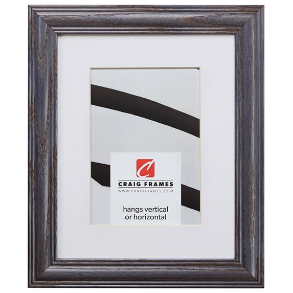 Craig Frames Wiltshire 440, 14x22 inch Blue Picture Frame Matted for a 11x17 Photo