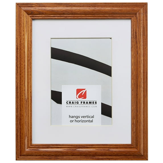 Craig Frames Wiltshire 440, 19x25 inch Brown Picture Frame Matted for a 14x20 Photo