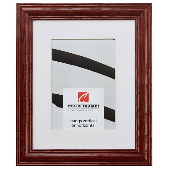 Craig Frames Wiltshire 440, 20x27 inch Cherry Red Picture Frame Matted for a 16x24 Photo