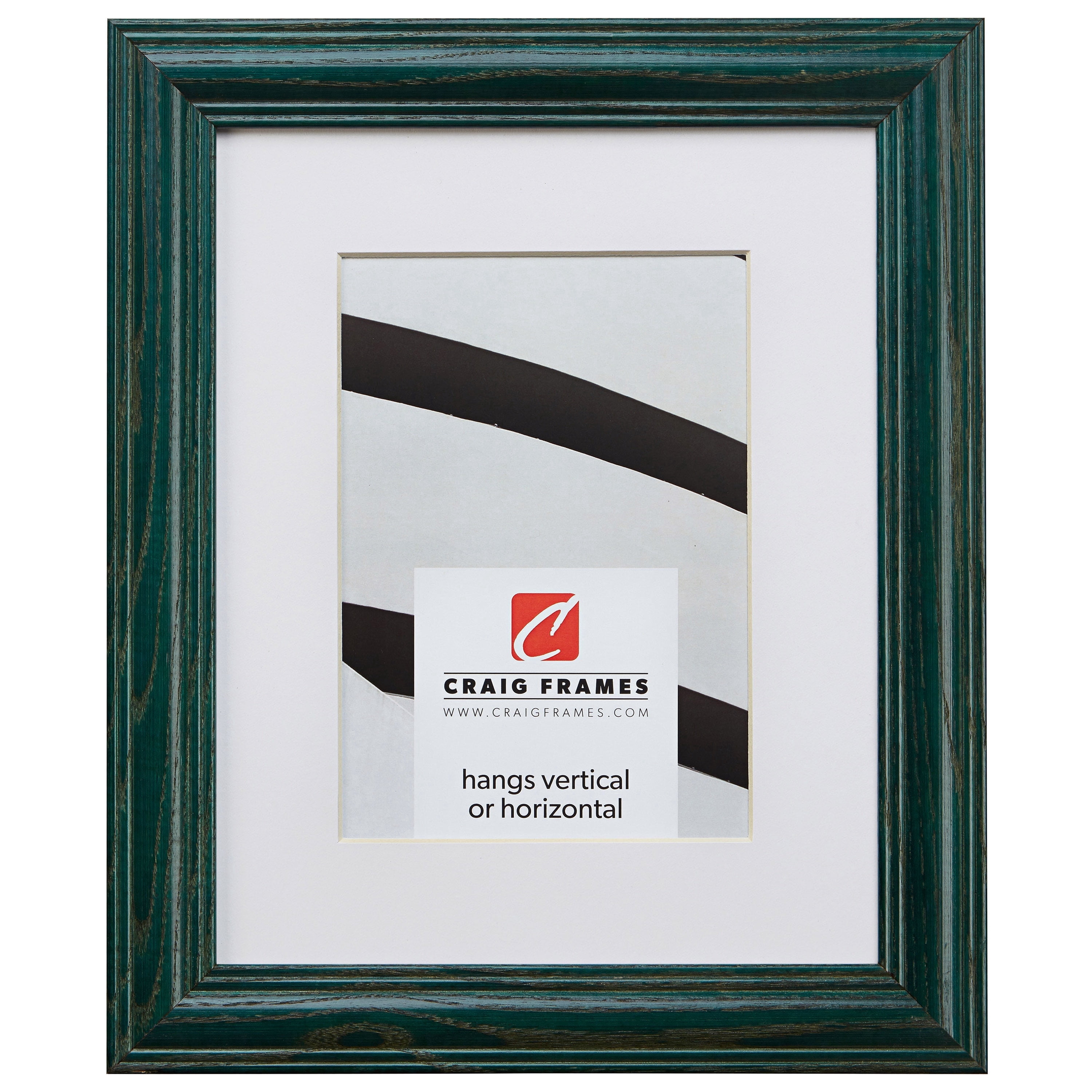 Craig Frames Wiltshire 440, 22x28 inch Green Picture Frame Matted for an 18x24 Photo