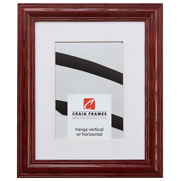 Craig Frames Wiltshire 440, 24x32 inch Cherry Red Picture Frame Matted for a 20x28 Photo