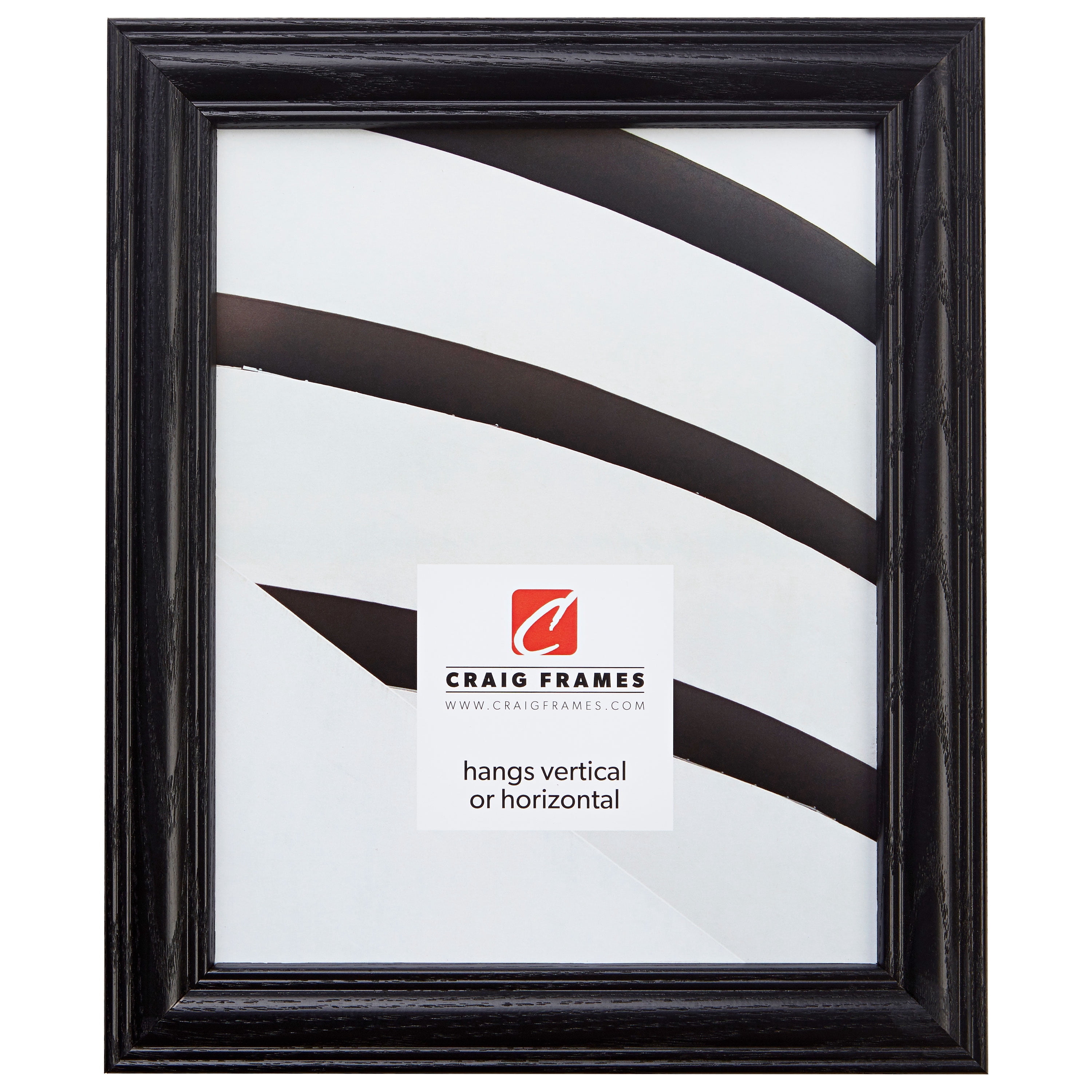 Craig Frames Wiltshire 440, 4x6 inch Picture Frame, Traditional Black ...