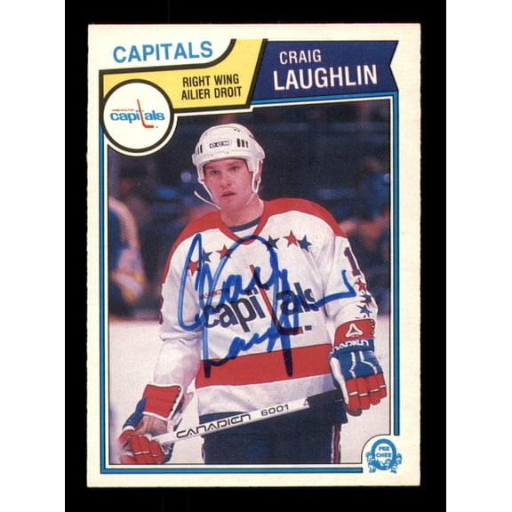 Craig Laughlin Autographed 1983-84 O-Pee-Chee Rookie Card #375 Washington Capitals SKU #252017