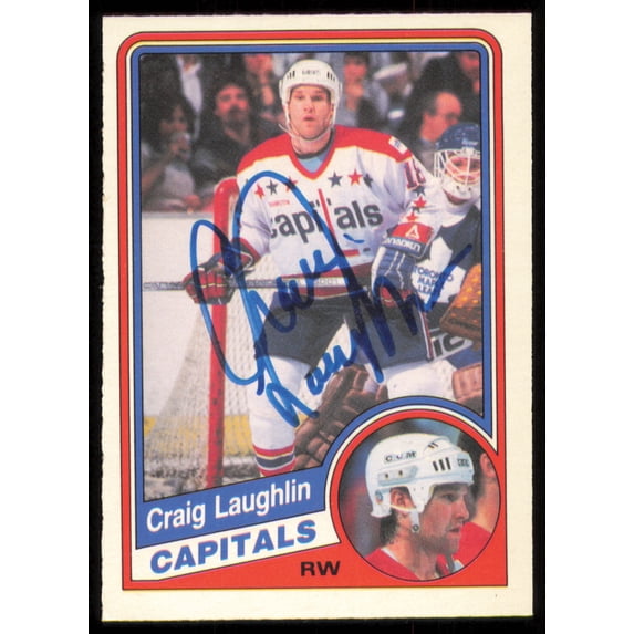 Craig Laughlin Autographed 1984-85 O-Pee-Chee Card #203 Washington Capitals SKU #255026
